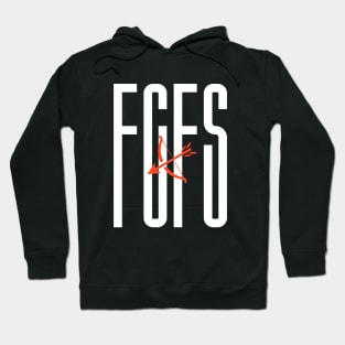 White FCFS Red Cupids Target Arrow Design Hoodie